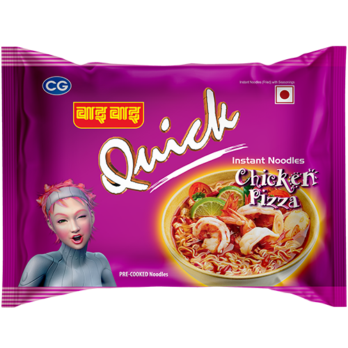 Wai Wai Quick Chicken Pizza Noodles (Pack)